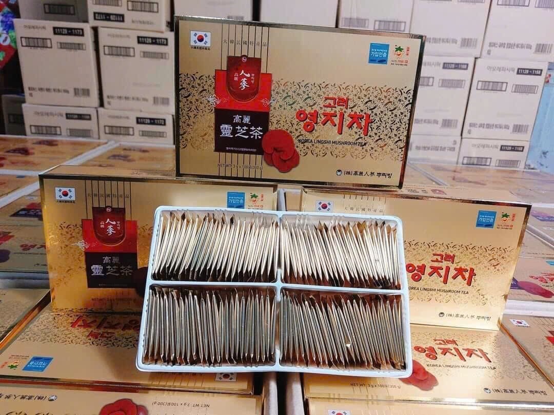 Trà nấm linh chi Hàn Quốc Korea Lingshi Mushroom Tea 