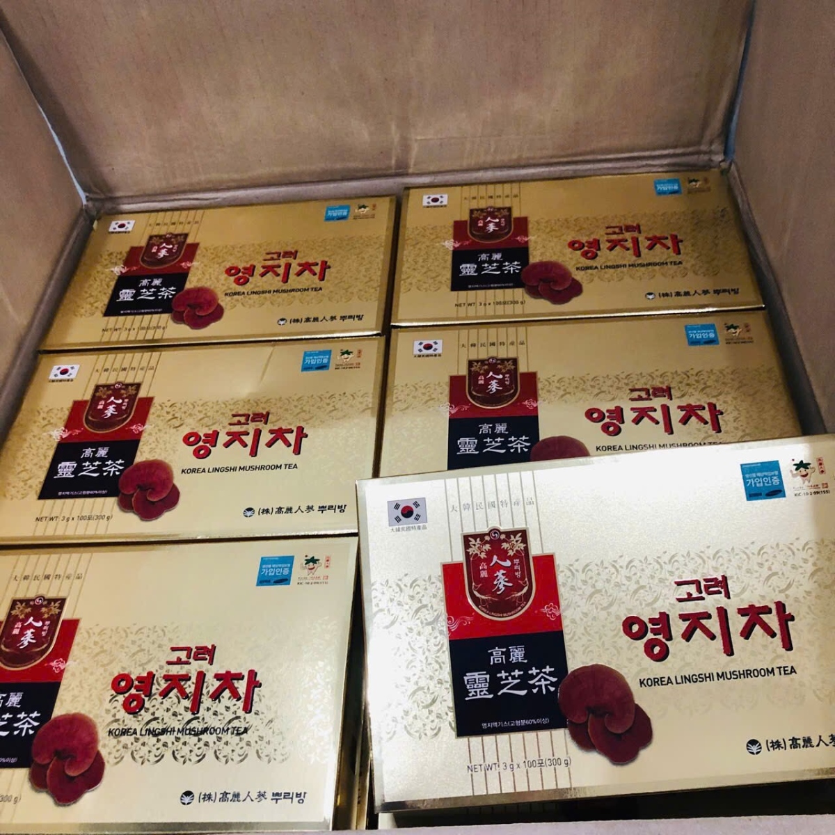 Trà nấm linh chi Hàn Quốc Korea Lingshi Mushroom Tea 