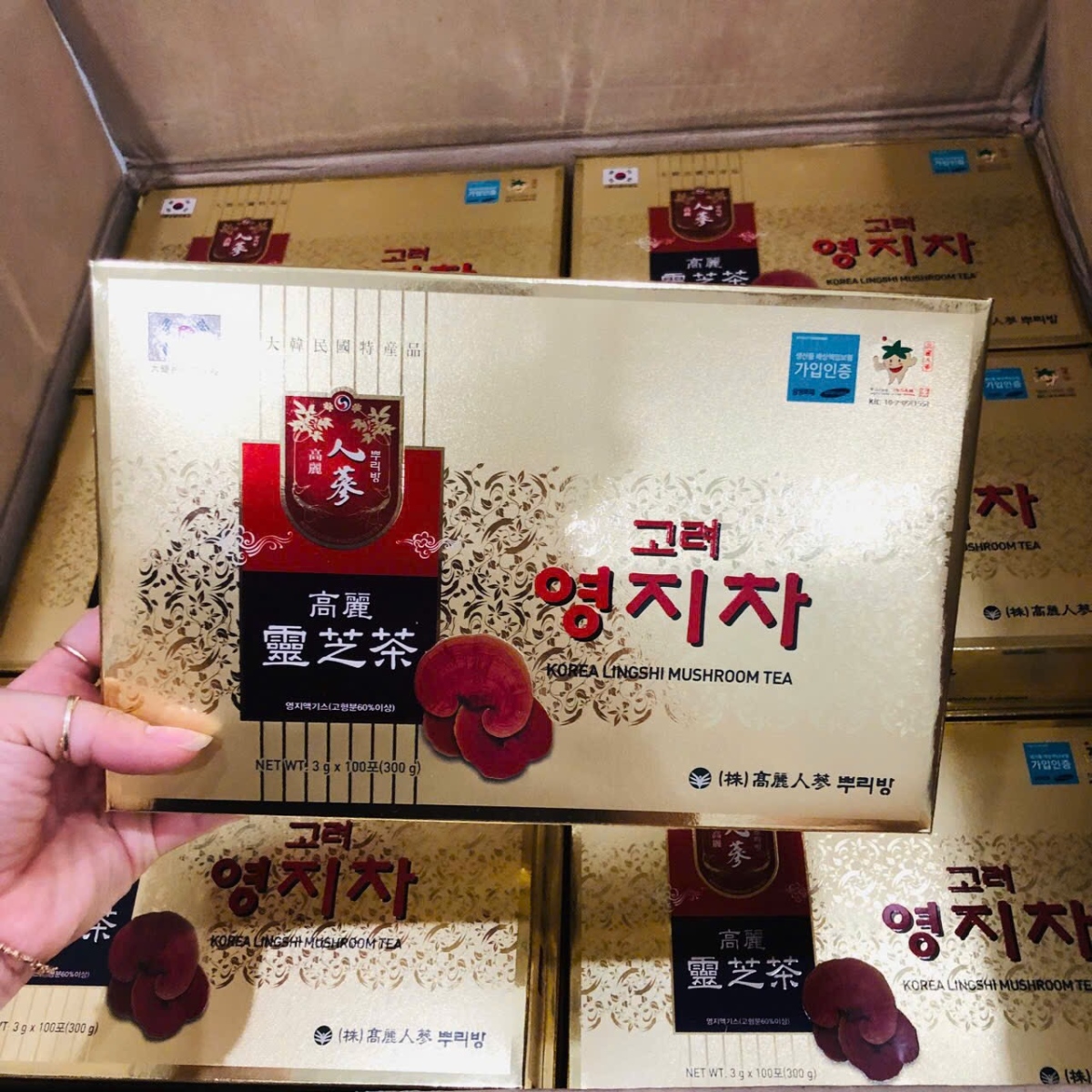 Trà nấm linh chi Hàn Quốc Korea Lingshi Mushroom Tea 