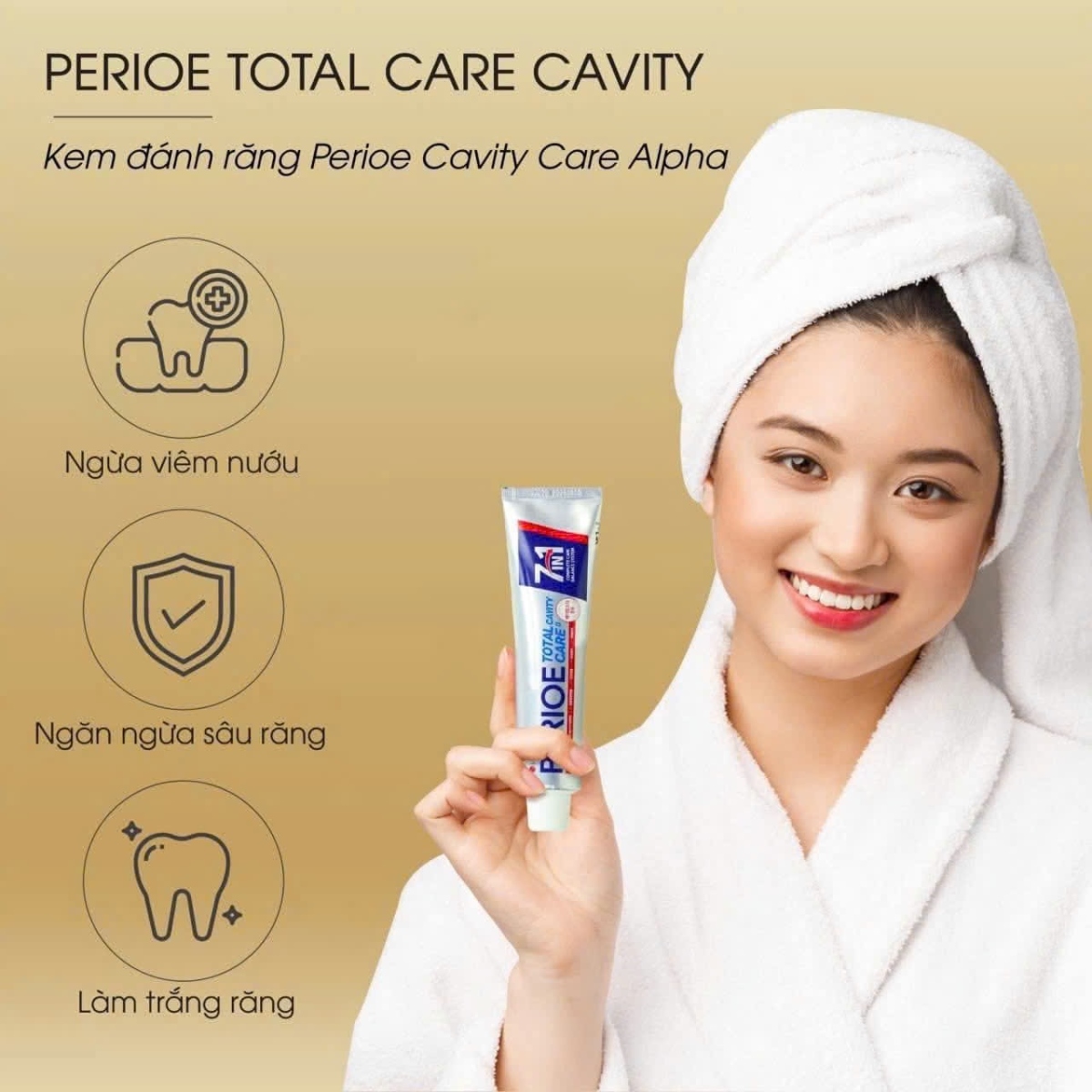 KEM ĐÁNH RĂNG 7IN1 BẢO VỆ RĂNG TOÀN DIỆN PERIOE TOTAL CARE CAVITY